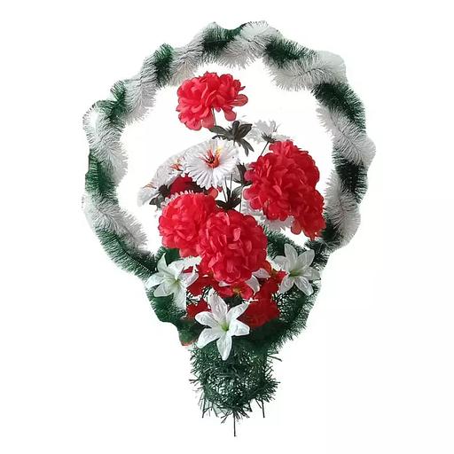 Рит-ная корзина Чабан (шафраны,лилии,маки) ф253-р140-н90-н159-г327-г464-г494-г550 95см фото 1