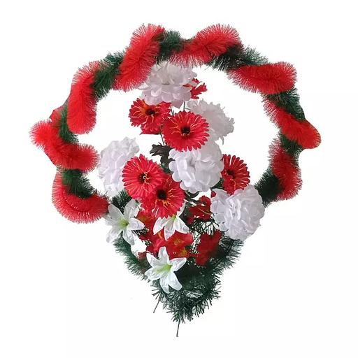 Рит-ная корзина Чабан (шафраны,лилии,маки) ф253-р140-н90-н159-г327-г464-г494-г550 95см фото 2