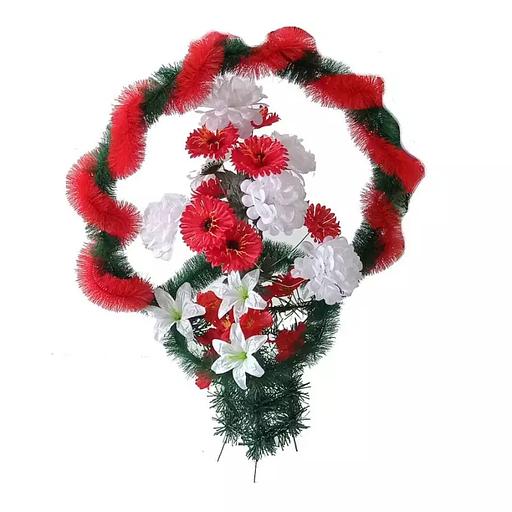 Рит-ная корзина Чабан (шафраны,лилии,маки) ф253-р140-н90-н159-г327-г464-г494-г550 95см фото 3