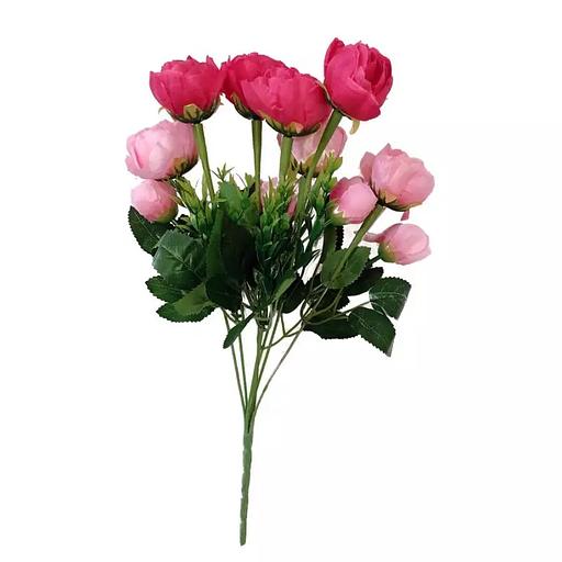 Букет 7 веток 7 больших пионовидных роз + 4 малых 37см фото 2