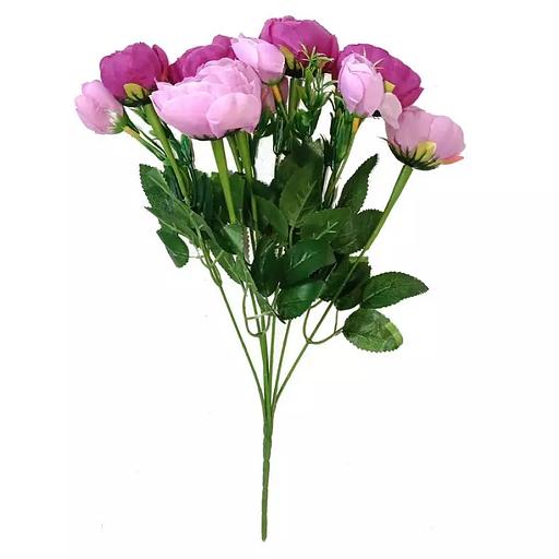 Букет 7 веток 7 больших пионовидных роз + 4 малых 37см фото 6