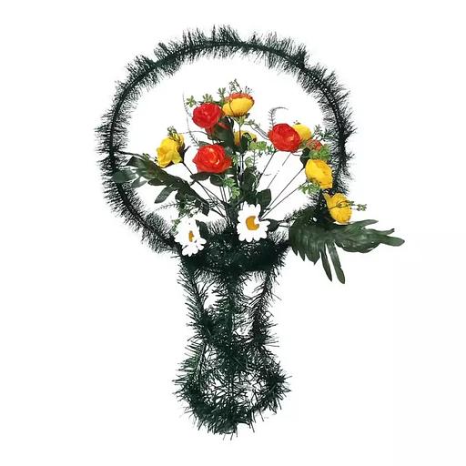 Рит-ная корзина Эронин (ромашки и розы) ф272-р120-авс964-авс956 95см фото 3