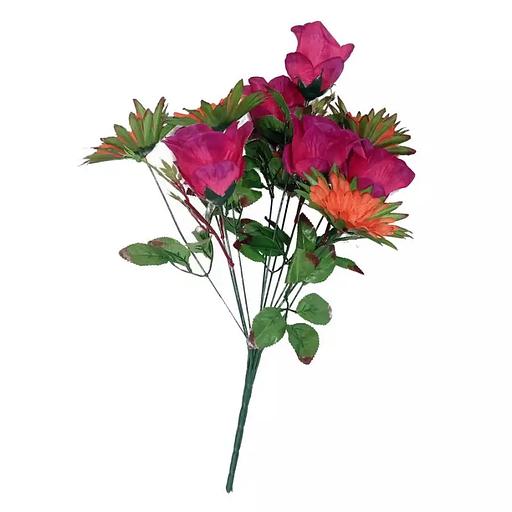 Букет георгины с розами 11 голов (5+6) 216-650+626 49см фото 2