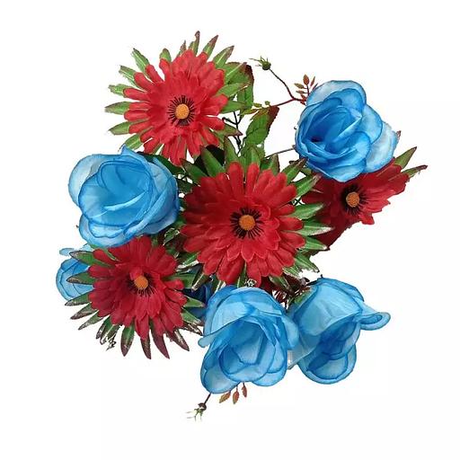 Букет георгины с розами 11 голов (5+6) 216-650+626 49см фото 4