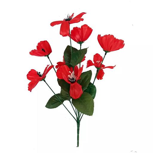 Букет с маками 8 голов 38см 087-004 фото 1