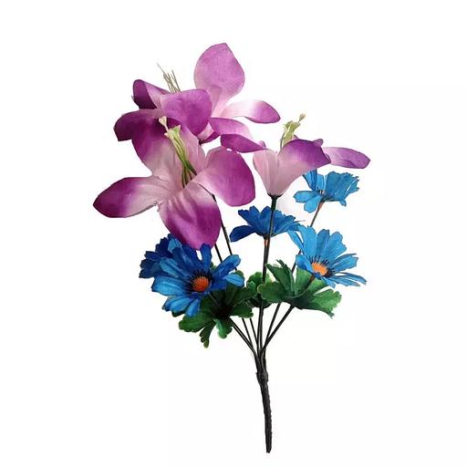 Букет лилий с ромашками 8 голов (2 вида 3+5) 32см 406-680+082 406-557+016 фото 4