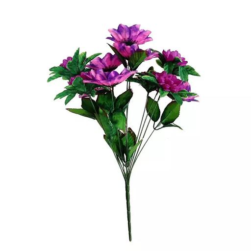 Цветочная композиция георгинов с шафранами 11 голов (2 вида 5+6) 55см 327-563+636 фото 2