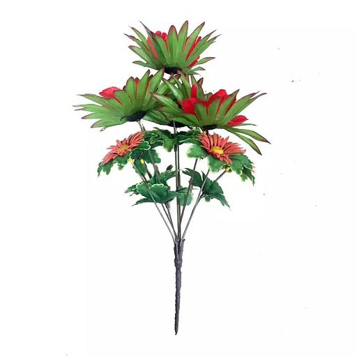 Букет астры с маками 8 голов (4+4) 32см 406-704+606 фото 1