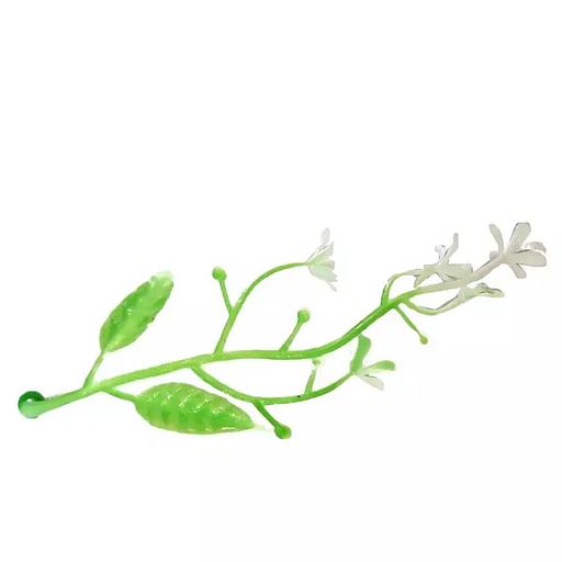 Добавка на ветку сквозняк салатовая с белыми цветочками 11,5см 1661шт/кг фото 1