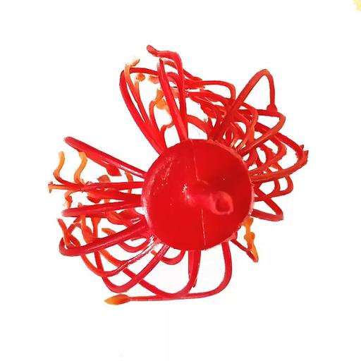 Добавка тычинка густая красная с оранжевыми кончиками с ножкой 6см 509шт/кг фото 1