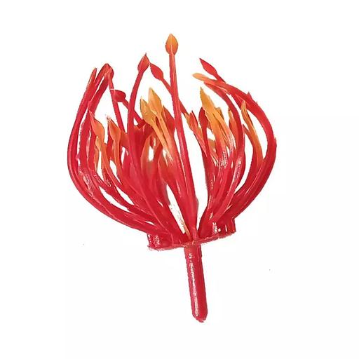 Добавка тычинка густая красная с оранжевыми кончиками с ножкой 6см 509шт/кг фото 2