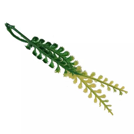 Добавка на ветку двойная папоротник зелёно-жёлтая 15,5см 814шт/кг фото 1