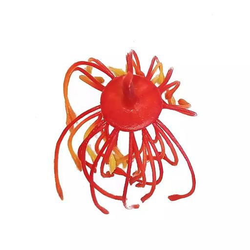 Добавка тычинка густая красная с оранжевыми кончиками с ножкой 6см 532шт/кг фото 1