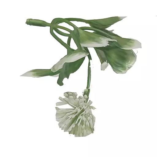 Добавка на ветку кончик с листиками и белым шариком 11см 281шт/кг фото 2