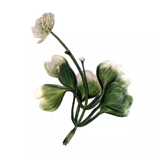 Добавка на ветку кончик с листиками и белым шариком 11см 281шт/кг фото 3