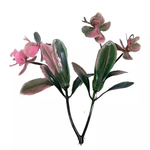 Добавка на ветку сквозняк двойная с розовыми цветочками 11,5см 418шт/кг фото 4