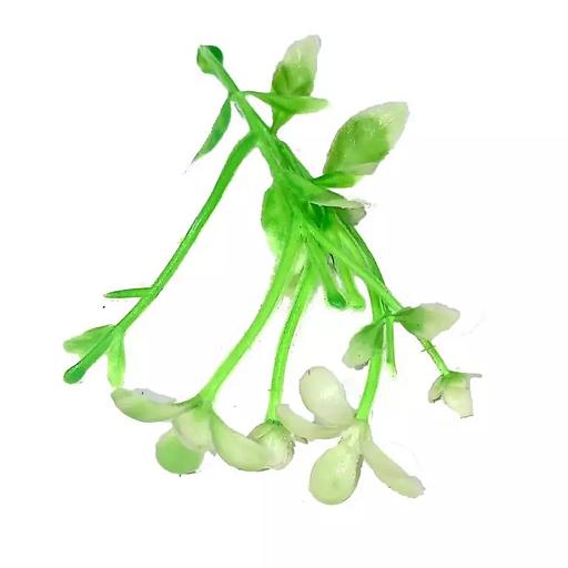 Добавка на ветку сквозняк двойная салатовая с белыми цветками 11см 681шт/кг фото 1