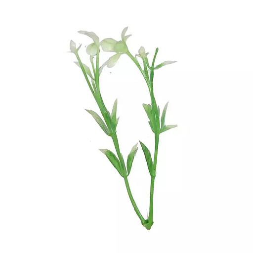 Добавка на ветку сквозняк двойная салатовая с белыми цветками 11см 681шт/кг фото 2