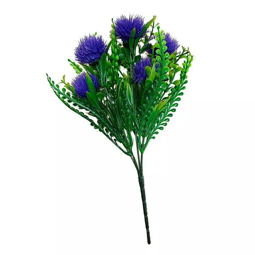 Букет Сафлора шишек с белыми цветочками 5 веток 31см фото 4