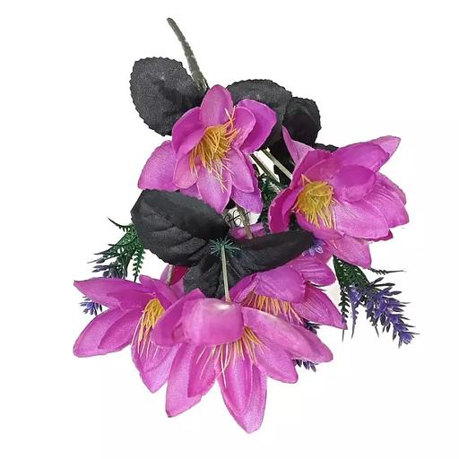 Букет георгинов 7 голов с фиолет. доб. 34см 434-315 фото 5