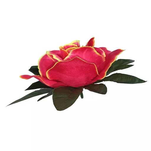 Головка розы Ишу с листом 4сл 17,5см 457АБВ-л072-201-191-173 1/14 фото 3