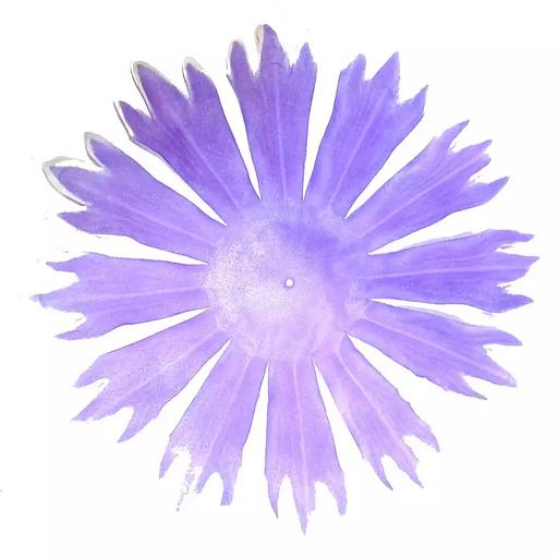 Заг-ка для хризантемы YZ-10 сиреневой с бел.кантом 18,5см 612шт/кг фото 1