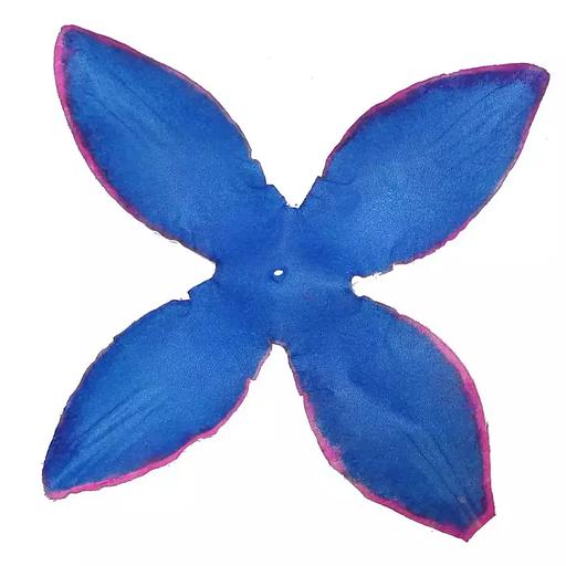 Заг-ка для розы YZ-65 синей с роз.кантом 4-кон. средн. узк. 12-17,5см 1553шт/кг фото 1