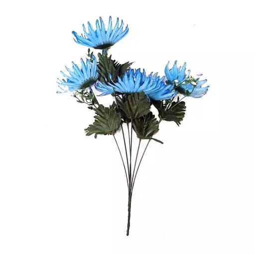 Букет с васильками 6 голов с зеленью 45см 429-784 фото 1