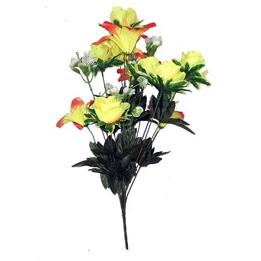 Лилии с розами 13 голов (2 вида 5+8) 55см 433-511+482 фото 6