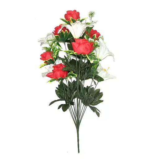Лилии с розами 13 голов (2 вида 5+8) 55см 433-511+482 фото 8