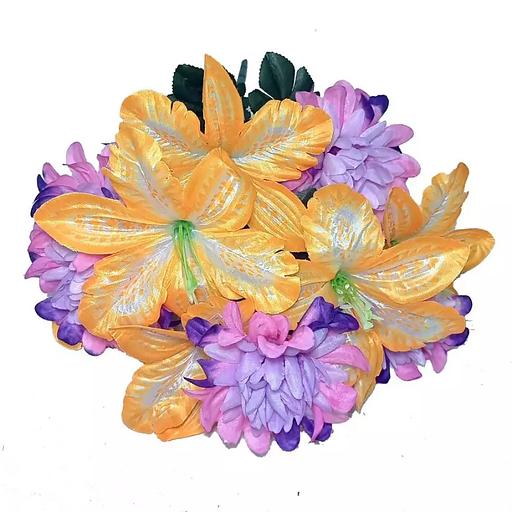 Комопзиция лилий с шафранами 12 голов (6+6) 48см 427-535+691 фото 6