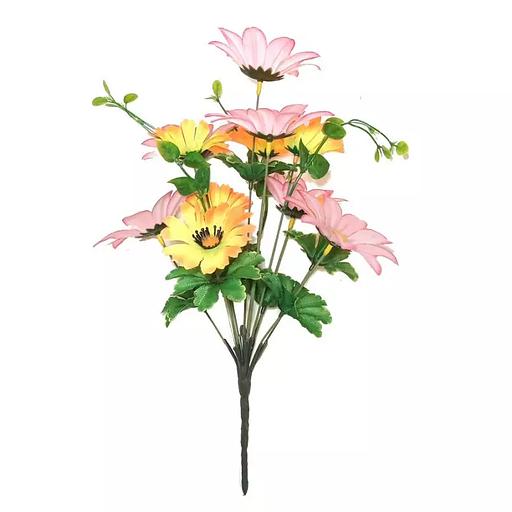 Композиция из ромашек 12 голов (2 вида 6+6) 36см 423-082+786 фото 3