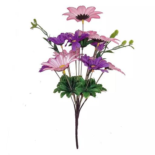 Композиция из ромашек 12 голов (2 вида 6+6) 36см 423-082+786 фото 7