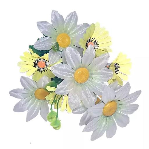 Композиция из ромашек 12 голов (2 вида 6+6) 36см 423-082+786 фото 9