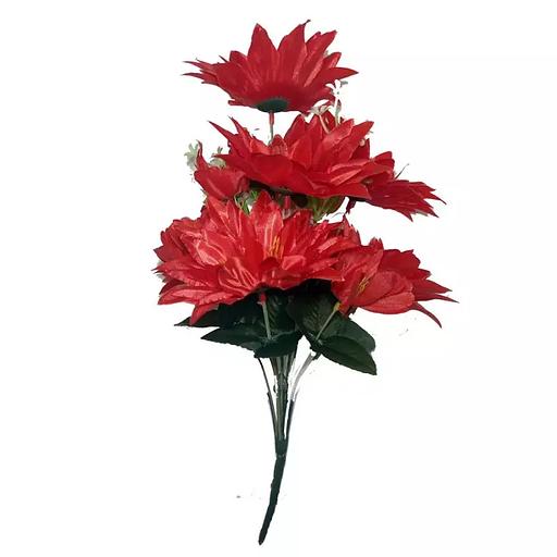 Цветов.букет: георгины и маки 12 голов (2 вида 6+6) 37см 423-121+327 фото 2