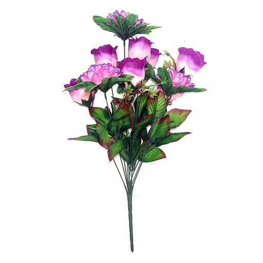 Букет розы с шафранами 11 голов (2 вида 7+4) 56см 202-732+563 фото 7