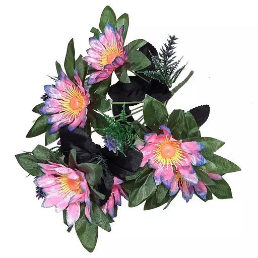 Букет герберы на 7 голов с фиолет. доб. 34см 434-798 фото 5