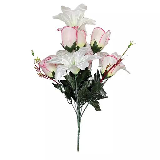 Композиция с лилиями и розами 10 голов (4+6) 41см 215-511+732 фото 3