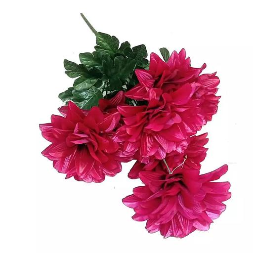 Букет бордовых георгинов 7 голов 77см фото 1