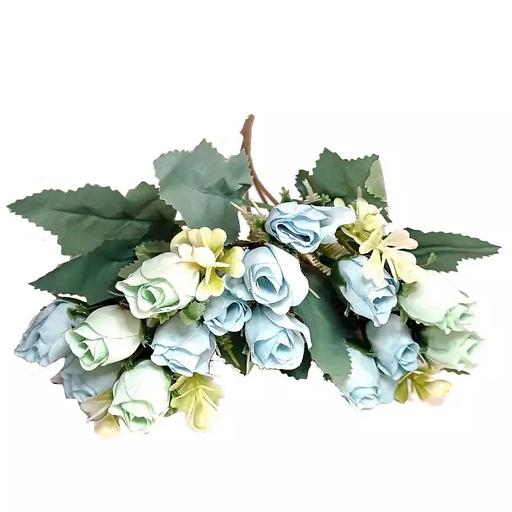 Интерьерн. розочка 15 голов 5 веток пласт.доб. 30см фото 6