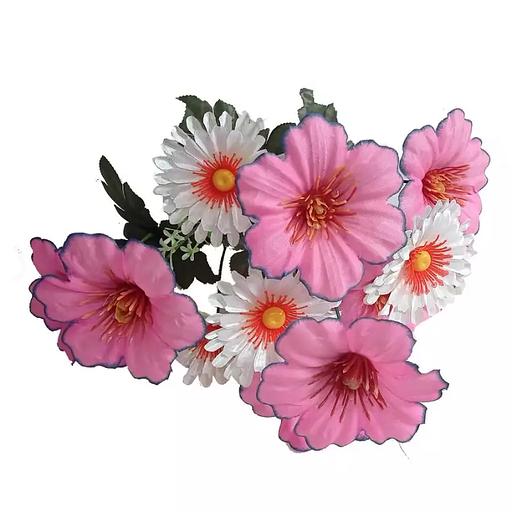 Георгины с ромашками 12 голов (2 вида 7+5) 49см 476-807+450 фото 2