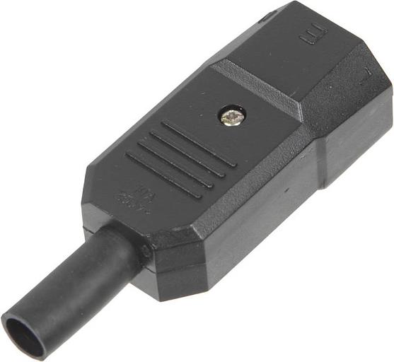 Вилка Lanmaster LAN-IEC-320-C14 IEC 60320 C14 10A 250V black фото 1