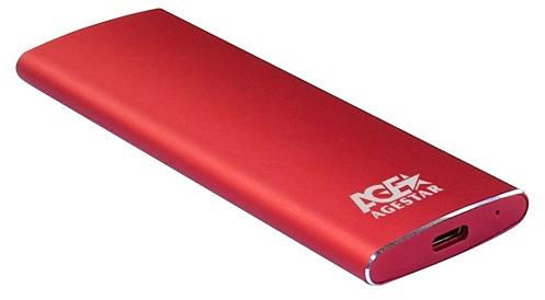 Внешний корпус SSD AgeStar 3UBNF2C m2 NGFF 2280 B-Key USB 3.1 алюминий черный фото 1
