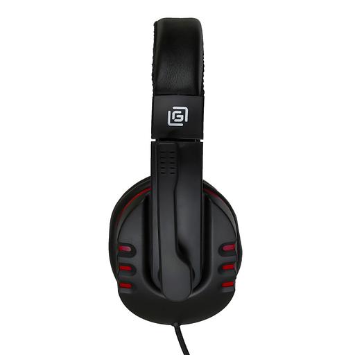 Наушники с микрофоном Оклик HS-L380G ABBADON черный/красный 1.8м мониторные оголовье (JD-032) фото 4