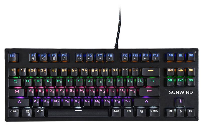 Клавиатура SunWind SW-K900G механическая черный USB Multimedia for gamer LED фото 1