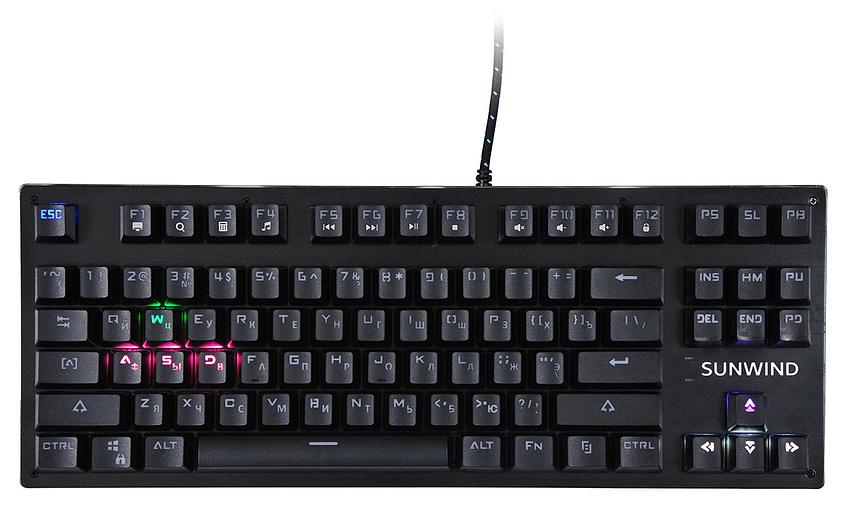 Клавиатура SunWind SW-K900G механическая черный USB Multimedia for gamer LED фото 2