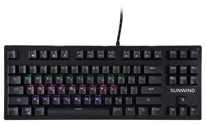 Клавиатура SunWind SW-K900G механическая черный USB Multimedia for gamer LED фото 3