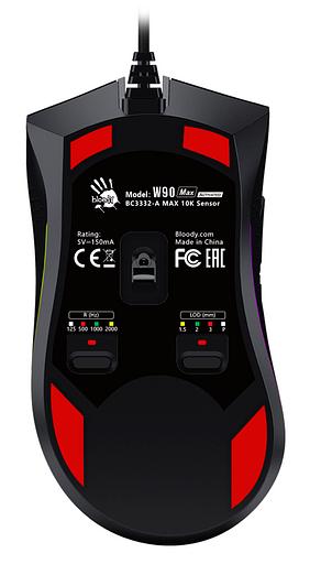 Мышь A4Tech Bloody W90 Max черный оптическая (10000dpi) USB фото 2
