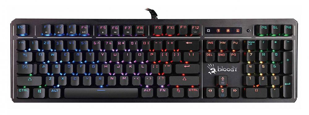 Клавиатура A4Tech Bloody B975 механическая черный USB Multimedia for gamer LED (подставка для запястий) фото 1