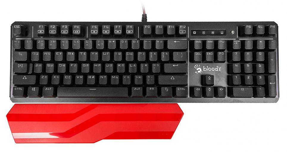 Клавиатура A4Tech Bloody B975 механическая черный USB Multimedia for gamer LED (подставка для запястий) фото 5